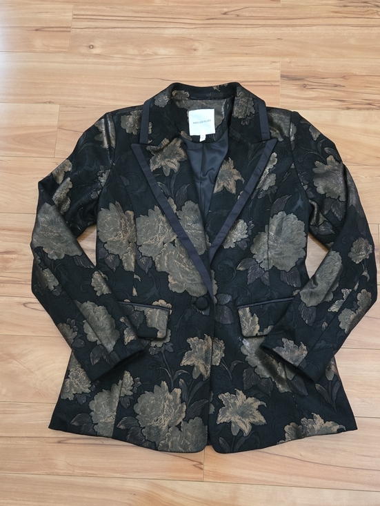 Avec Les Filles Jackets & Blazers - Avec Les Filles Metallic Floral Brocade Blazer Small